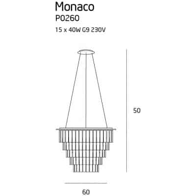 Monaco lampa wisząca P0260 MaxLight