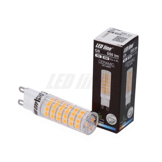 Żarówka LED SMD G9 230V 6W biała ciepła