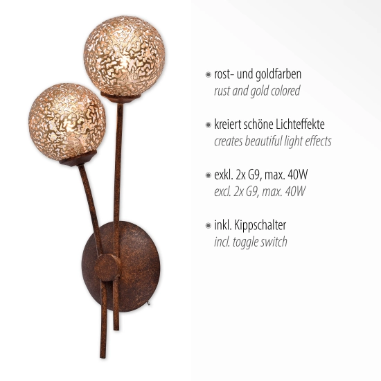 Kinkiet GRETA 9032-48 Zuma Line - zdjęcie dodatkowe 2