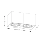 LAMPA SPOT ZUMA LINE BOX 2 WH SPOT ACGU10-116-N