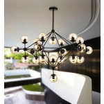Lampa wisząca ASTRIFERO-21, 165 cm - bursztynowo czarna - zdjęcie dodatkowe 4