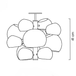 Lampa wisząca ASTRONOMY-11, 55 cm - czarna - zdjęcie dodatkowe 5