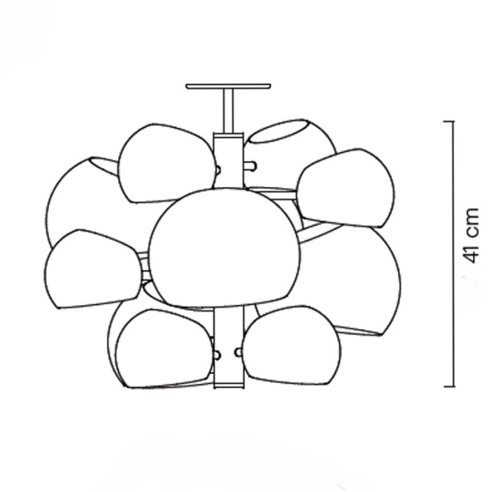 Lampa wisząca ASTRONOMY-11, 55 cm - czarna - zdjęcie dodatkowe 5