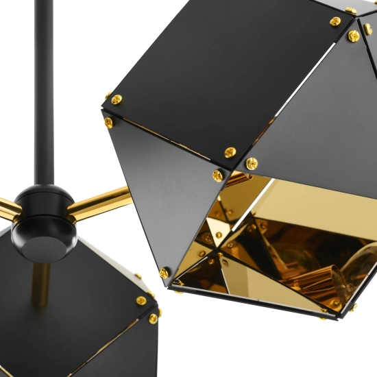 Lampa wisząca NEW GEOMETRY-3 czarno złota 45 cm - zdjęcie dodatkowe 7