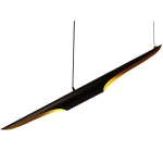Lampa wisząca BLACK TUBE 100 cm - czarno złota tuba - zdjęcie produktu