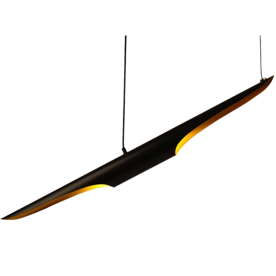 Lampa wisząca BLACK TUBE 100 cm - czarno złota tuba - zdjęcie produktu