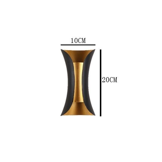 Kinkiet Abigali Black-Gold IP65 2x5W 3000K ABIGALI-KMG2X5WW - zdjęcie dodatkowe 6