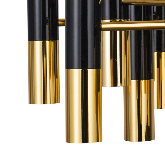 Lampa wisząca GOLDEN PIPE-13 czarno złota 60 cm - zdjęcie dodatkowe 6
