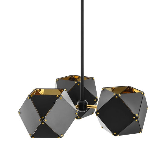 Lampa wisząca NEW GEOMETRY-3 czarno złota 45 cm - zdjęcie dodatkowe 8