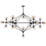 Lampa wisząca ASTRIFERO-21, 165 cm - bursztynowo czarna - zdjęcie dodatkowe 1