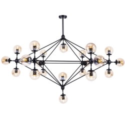 Lampa wisząca ASTRIFERO-21, 165 cm - bursztynowo czarna - zdjęcie dodatkowe 1