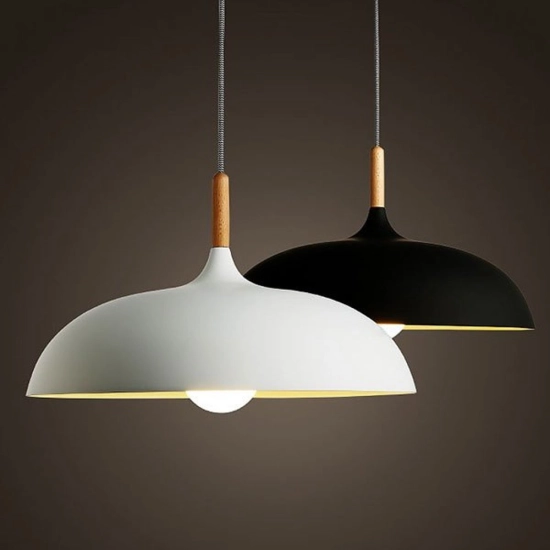 Lampa wisząca SAUCER 45 cm - biała minimalistyczna oprawa do wnętrz nowoczesnych - zdjęcie dodatkowe 4