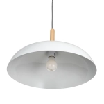 Lampa wisząca SAUCER 45 cm - biała minimalistyczna oprawa do wnętrz nowoczesnych - zdjęcie dodatkowe 8