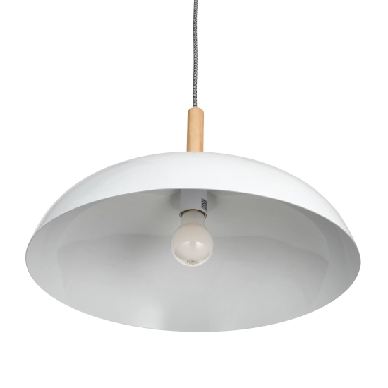 Lampa wisząca SAUCER 45 cm - biała minimalistyczna oprawa do wnętrz nowoczesnych - zdjęcie dodatkowe 8