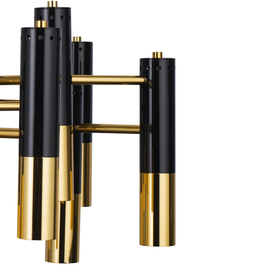 Lampa wisząca GOLDEN PIPE-13 czarno złota 60 cm - zdjęcie dodatkowe 7