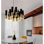 Lampa wisząca GOLDEN PIPE-13 czarno złota 60 cm - zdjęcie dodatkowe 4