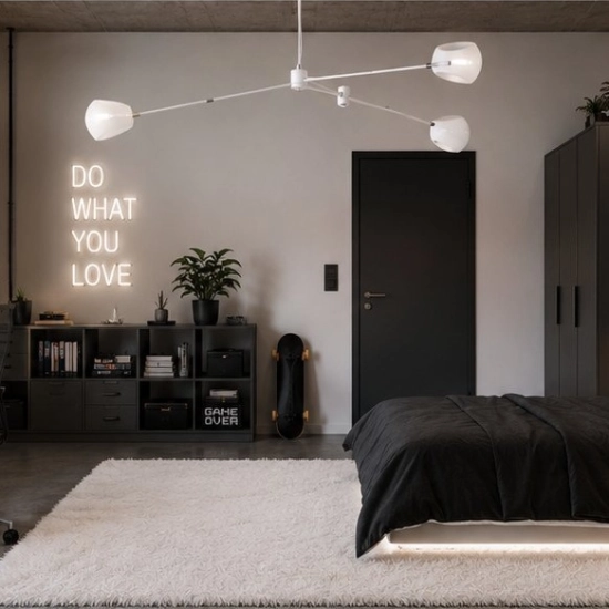 Lampa wisząca ASTRONOMY-3, 175 cm - biała - zdjęcie dodatkowe 2