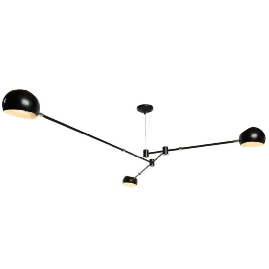 Lampa wisząca ASTRONOMY-3, 175 cm - czarna - zdjęcie produktu