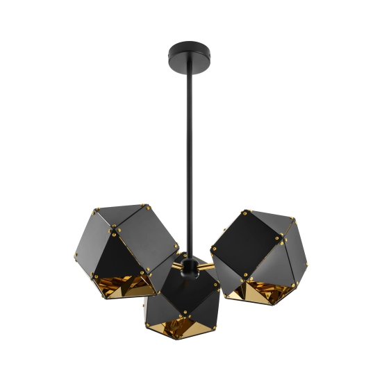 Lampa wisząca NEW GEOMETRY-3 czarno złota 45 cm - zdjęcie dodatkowe 3