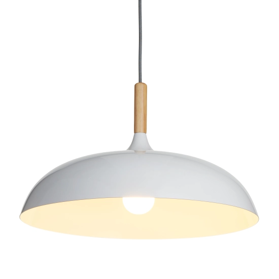 Lampa wisząca SAUCER 45 cm - biała minimalistyczna oprawa do wnętrz nowoczesnych - zdjęcie dodatkowe 6