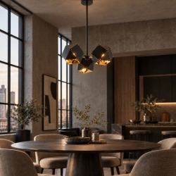 Lampa wisząca NEW GEOMETRY-3 czarno złota 45 cm - zdjęcie dodatkowe 1