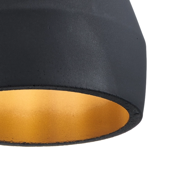 Lampa wisząca CONCRETE 12 cm- czarny beton, drewno - zdjęcie dodatkowe 6