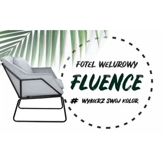 Fotel FLUENCE – tapicerka welurowa, kolor szary - zdjęcie dodatkowe 8