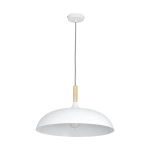 Lampa wisząca SAUCER 45 cm - biała minimalistyczna oprawa do wnętrz nowoczesnych - zdjęcie produktu