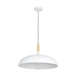 Lampa wisząca SAUCER 45 cm - biała minimalistyczna oprawa do wnętrz nowoczesnych - zdjęcie produktu