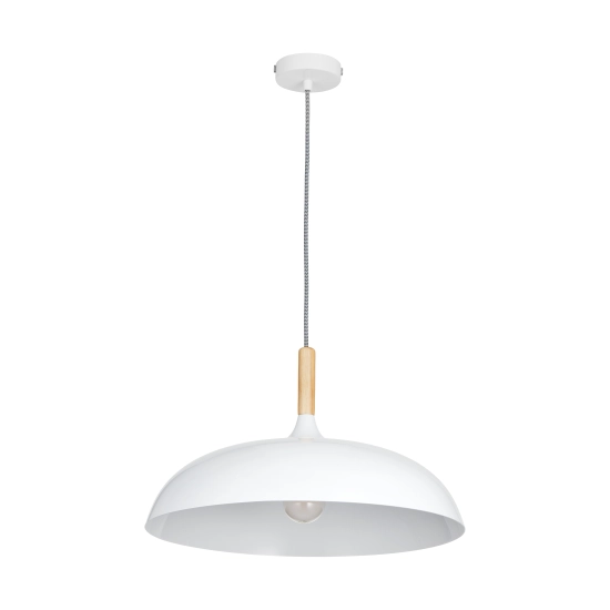 Lampa wisząca SAUCER 45 cm - biała minimalistyczna oprawa do wnętrz nowoczesnych - zdjęcie produktu