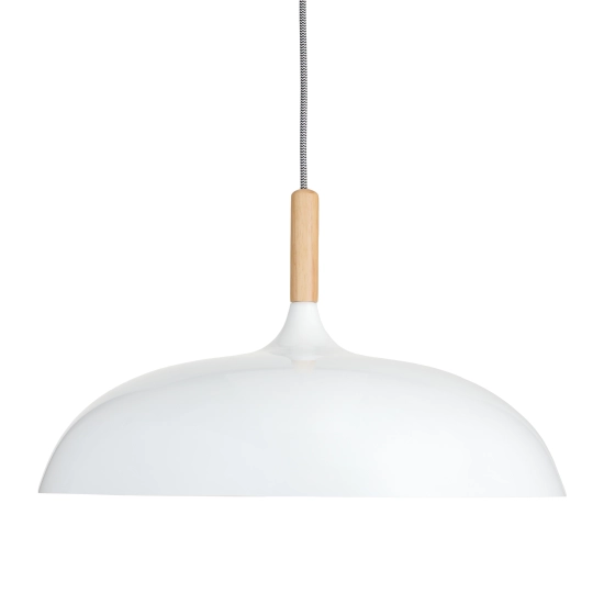 Lampa wisząca SAUCER 45 cm - biała minimalistyczna oprawa do wnętrz nowoczesnych - zdjęcie dodatkowe 7
