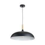 Lampa wisząca SAUCER 45 cm - czarna minimalistyczna oprawa do wnętrz nowoczesnych - zdjęcie produktu