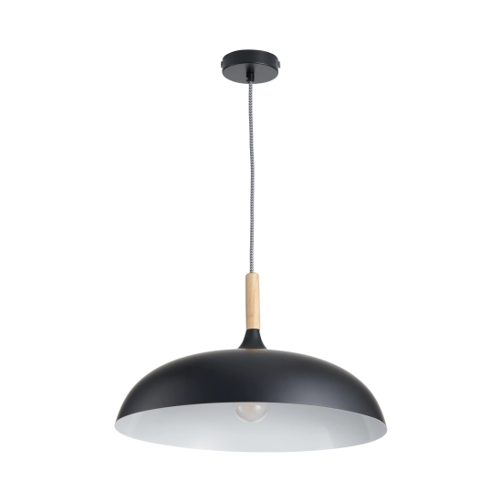 Lampa wisząca SAUCER 45 cm - czarna minimalistyczna oprawa do wnętrz nowoczesnych - zdjęcie produktu