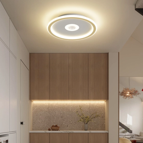 Plafon LED okrągły Abigali Slim Motion 24W z regulowanym czujnikiem ruchu PIR 3000K złoty Abigali-MD1805-RH-G - zdjęcie dodatkowe 1