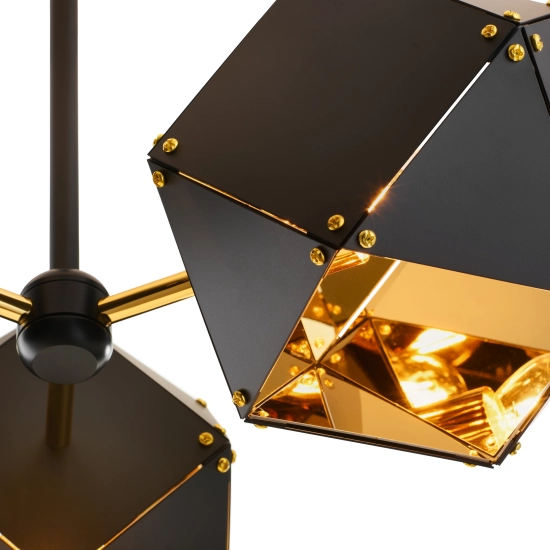 Lampa wisząca NEW GEOMETRY-3 czarno złota 45 cm - zdjęcie dodatkowe 6