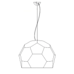 Lampa wisząca DOME półtransparentna 80 cm - zdjęcie dodatkowe 5