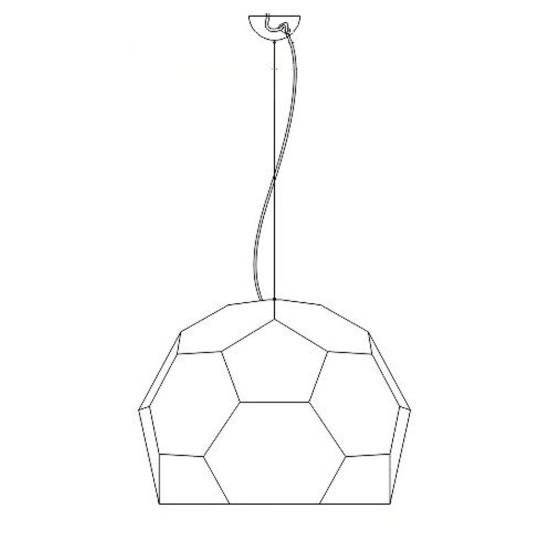 Lampa wisząca DOME półtransparentna 80 cm - zdjęcie dodatkowe 5
