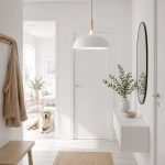 Lampa wisząca SAUCER 45 cm - biała minimalistyczna oprawa do wnętrz nowoczesnych - zdjęcie dodatkowe 2