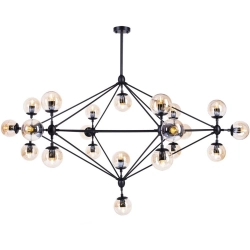 Lampa wisząca ASTRIFERO-21, 165 cm - bursztynowo czarna - zdjęcie produktu