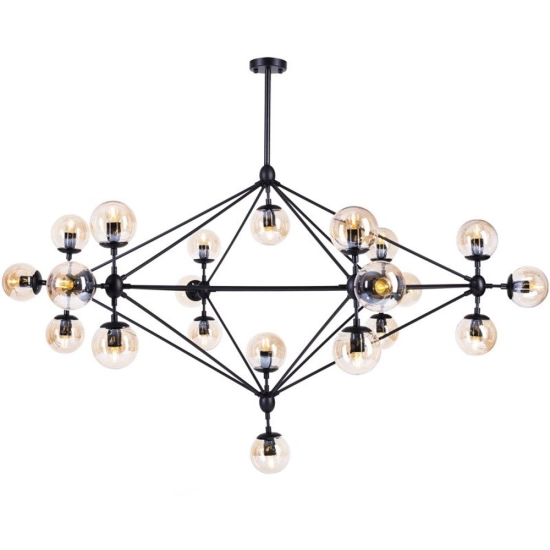 Lampa wisząca ASTRIFERO-21, 165 cm - bursztynowo czarna - zdjęcie produktu