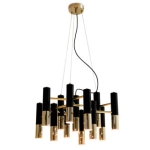Lampa wisząca GOLDEN PIPE-13 czarno złota 60 cm - zdjęcie dodatkowe 5