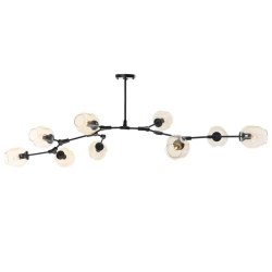 Lampa wisząca MODERN ORCHID-9 bursztynowo czarna 150 cm - zdjęcie produktu