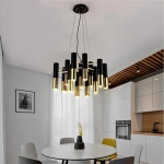 Lampa wisząca GOLDEN PIPE-13 czarno złota 60 cm - zdjęcie dodatkowe 2