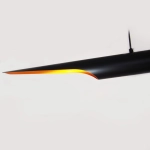 Lampa wisząca BLACK TUBE 100 cm - czarno złota tuba - zdjęcie dodatkowe 3