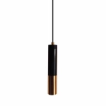 Lampa wisząca GOLDEN PIPE-1 czarno złota 5 cm - zdjęcie dodatkowe 1