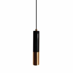 Lampa wisząca GOLDEN PIPE-1 czarno złota 5 cm - zdjęcie dodatkowe 1