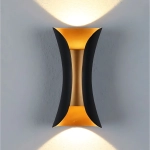 Kinkiet Abigali Black-Gold IP65 2x5W 3000K ABIGALI-KMG2X5WW - zdjęcie dodatkowe 3
