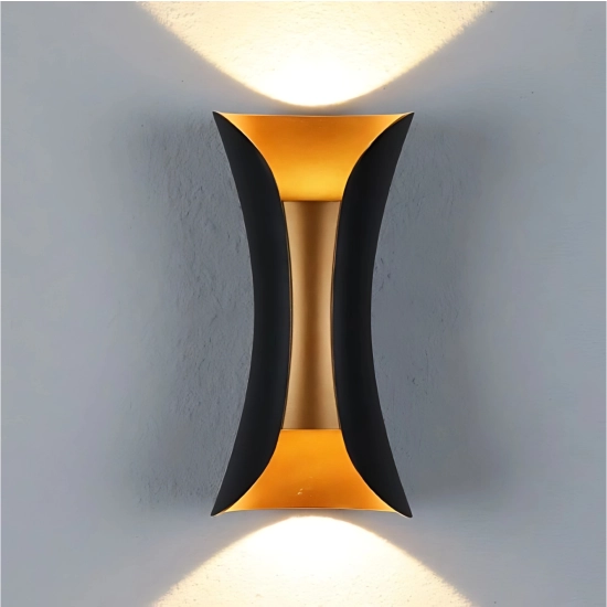 Kinkiet Abigali Black-Gold IP65 2x5W 3000K ABIGALI-KMG2X5WW - zdjęcie dodatkowe 3