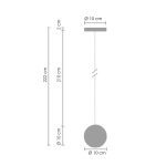 Lampa wisząca STARLIGHT-1 kryształowa 10 cm - zdjęcie dodatkowe 6