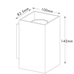 LAMPA KINKIET ZUMA LINE SANDY WL SQUARE WALL 92697-N WHITE - zdjęcie dodatkowe 1